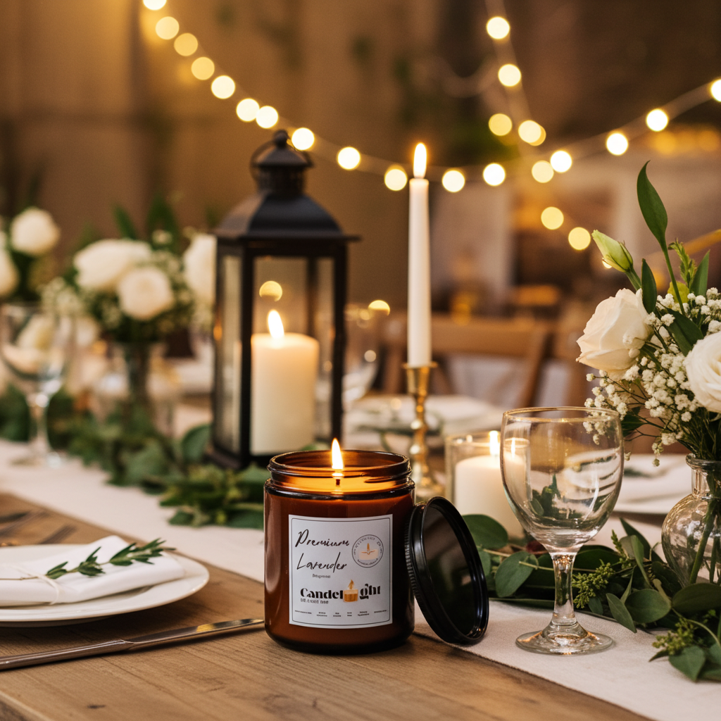 Premium Lavender Amber Jar Soy Wax Candle | Hand-Poured Amber Jar Aromatherapy